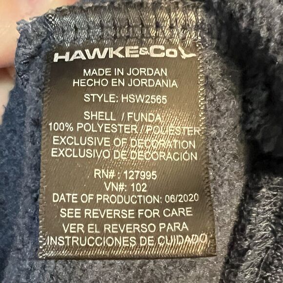 Hawke and Co 1/4 Zip Dynamic Sport Fiber HSW2565 Pullover Mens L Mock Neck Blue - Picture 4 of 9